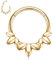 hengkaixuan Gold Nasenring Hoop 16G Septum Schmuck Septun Clicker Ringe Daith Ohrringe Chirurgenstahl Blatt Septum Hoop Daith Schmuck Rook Ohrringe Nahtlose Conch Tragus Knorpel Helix Creolen 10mm