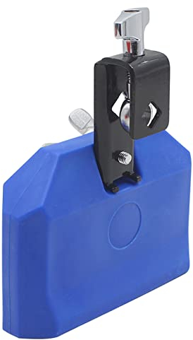 Cloches de vache, deux couleurs ABS tambour en plastique cloche de vache percussion cloche pour instruments de percussion accessoire pour ensemble de batterie(Bleu)