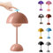 O·Lankeji LED Flowerpot Tischlampe Kabellos Akku, Touch Dimmbar Pilzlampen Tischlampe mit 3 Helligkeitsmodi, Dekorative Schreibtischlampe Nachttischlampe für Schlafzimmer, Büro, Bars