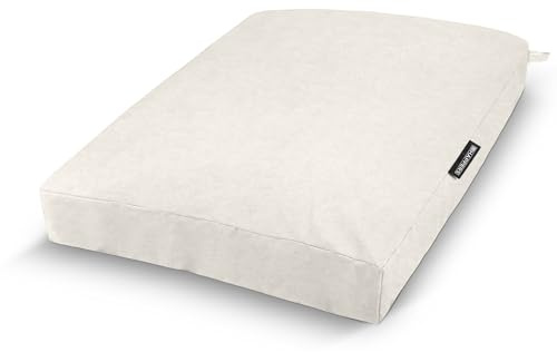 HAPPERS Cojín de Suelo Naylim Mate Impermeable Multiusos para Exterior, Banco y Palets - Comodidad y Versatilidad en un sólo Cojín Crudo 60x80