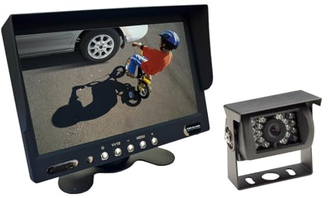 7 Monitor RAV-MO-7 mit 2 Kamera-Eingängen, Set mit Rückfahrkamera von CARGUARD Systems, 120° Blickwinkel, 9-32V