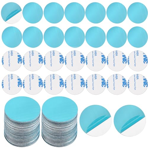 120 Stück Metallplättchen Selbstklebend, Metallplättchen für Toniefiguren, Metallplatte für Magnete, Handy Magnetplatte, Metallplättchen, Kompatibel mit Magnete Handy Halterung, Sehr Dünn Metallplatte