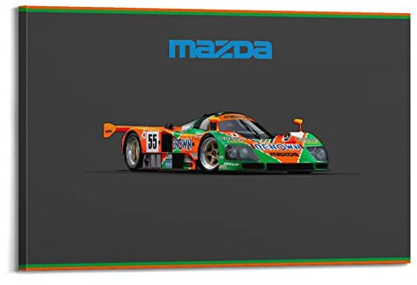 JONZA Rennwagen-Poster für Mazda 787B Vektor-Sportwagen, dekoratives Gemälde, Leinwand, Wand- und Kunstbild, Familien-Schlafzimmer, Dekoration, 30 x 45 cm