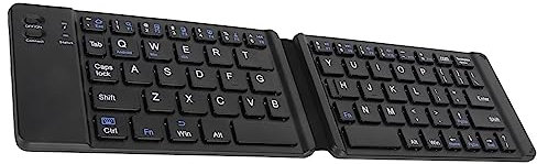 Foldable Bluetooth Keyboard, Bluetooth 3.0 Pocket Size Mini Wireless Keyboard Compatible with IOS Android Windows Smartphone Tablet and Laptop (Grey White)