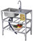 Fregadero De Cocina Independiente Fregadero Acero Inoxidable Fregadero De Cocina Comercial De 1 Compartimento de Acero Inoxidable con Banco De Trabajo para Bar Jardin Lavandería. (Color : Single cold