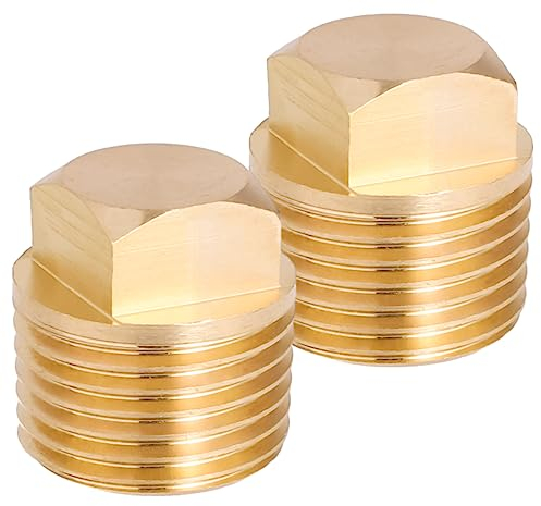 TOYMIS 2 Stück 1,27cm Ablassschraube für Boote, Messing Bootsablassstopfen Aufgerüstet Garboard-Ablassstopfen für Bayliner Four Winns Glastron Larson Sea Ray Starcraft und Die Meisten Boote