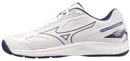 Mizuno Unisex Cyclone Speed 4 Volleyballschuhe, Weiß, Blueribbon Mp Gold, 45 EU
