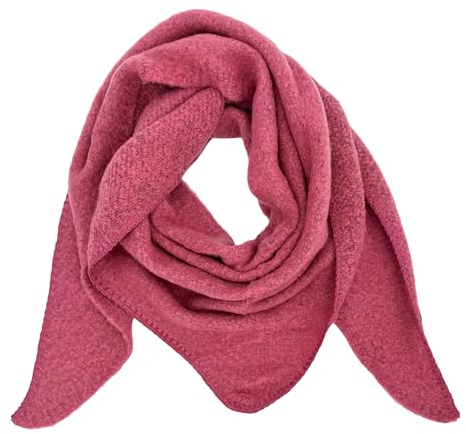 Ziona Damenschal leicht Winter Herbst Dreiecksschal weich XXL Winterschal (Altrosa)
