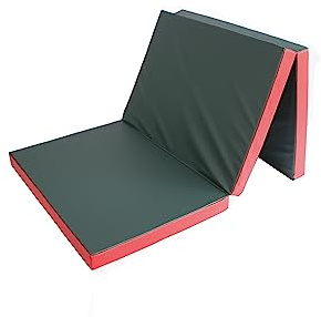 Turnmatte Klappbar 300 x 100 x 8 cm Klappmatte Gymnastikmatte (Grün/Rot)