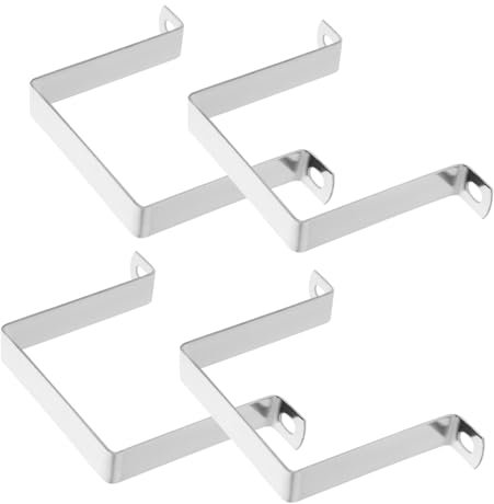 VINTORKY 4 Schnalle Vierkantrohr Rohrhalterungsaufhänger U-Clip-Halter Klammern Werkzeug Stützbasis für Rohre Rohrschellen für die Holzbearbeitung Pipeline Schlauchschelle Band