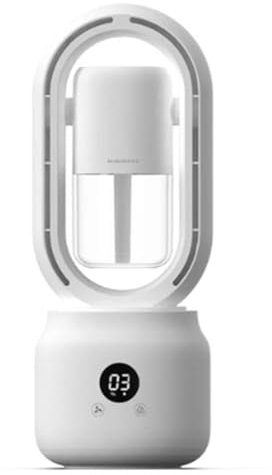 Knadgbft Summer Water Cooled Spray Mist Electric Fan USB Rechargeable Portable Wireless Air Humidifier Bladeless Ventilator Easy Install