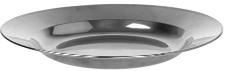 BYUTFA Stainless Steel Round Dinner Plate Dish Tray Food Container Outdoor Camping Pic