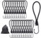 JunGG Expander mit Haken 12 Stück - Spanngummi mit Haken - 10cm Planenspanner mit Haken Schwarz Gummispanner für Plane Netze Zelte Anhängerplane Banner