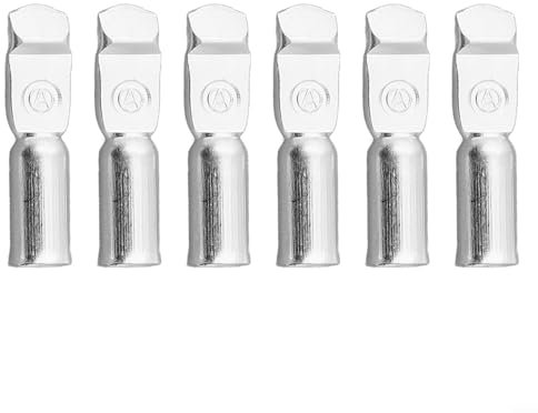 EXTRWORY 6*Klemmenstecker 50/120A Kabelabschluss Stecker Kontakte Stifte Laschen Terminals für Batterieanschlüsse, Gabelstapler, Batterieladegeräte, Solar- und Windkraftanlagen, Anhänger(50A)