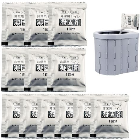 Zwpontia 12 Individual Packed Portable Toilet Powder, Toilet Absorbent Gel, Toilet Absorbent Gel Powder, Portable Toilet Coagulant,Camping Eco Absorbent Gel, Camping Toilet Gel For Outdoor Camping
