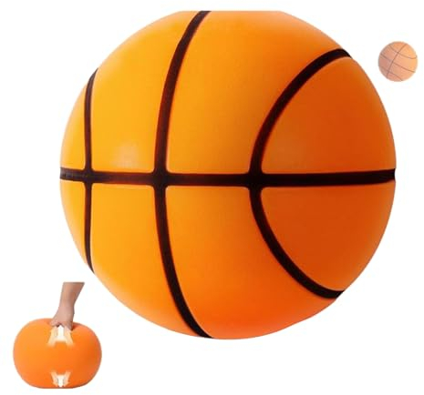 Silent Basketball,Schaumstoffball Leiser Indoor Basketball,silent Shot Basketball,Hochelastisch Silent Basketball,Schaumstoffball,Leise Spielzeugbälle Für Kinder Und Erwachsene (Green Ball, 24cm)