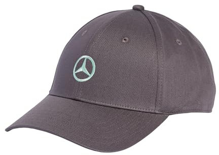 Adidas Unisex Mercedes - AMG Petronas Formula ONE Team Fan Cotton Cap, Grey strata/Frozen Green, L