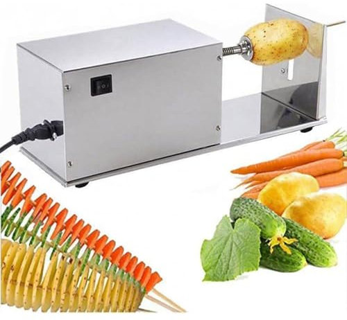 vanenferse Tagliapatate A Spirale, Macchina Elettrica per Torri di Patate, Tagliapatate Tornado in Acciaio Inossidabile, Torre Rotante per Patatine, Spiralizzatore per Verdure, Cetrioli O Carote