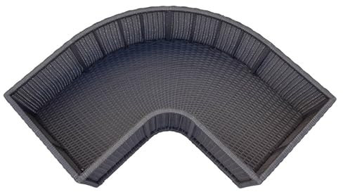 Canadian Spa CO. Rattan Plant Basket for Square Spas and Hot Tubs, Surround Furniture Collection, Wicker Weatherproof