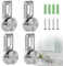 EFUTURETIME 4 x Ganci per Specchio a Muro per Spessore Piastra 4 - 7 mm, Supporto per Specchio a Muro con 4 Viti in Acciaio Inossidabile e 4 Tasselli a Muro