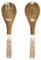 HOME DECO FACTORY, KA0574, Couvert à Salade en Manguier Dune Terracotta, Design Élégant et Naturel, Accessoire de Service Pratique, Idéal pour Tous Les Repas, Taille : 30 cm, Marron, Blanc, Orange