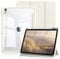 ZKTUYU Case for iPad Air 11-Inch M3/M2 (2025/2024), iPad Air 5th/4th Generation 10.9 inch (2022/2020) with Pencil Holder, Hard Transparent Back, Auto Wake/Sleep, Support 2nd Pencil Charging, White