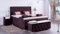 Boxspringbett Jana 240x220, VS-Brombeere, 7-Zohnen Taschenfederkernmatratze, Ergoflex - Inklusive Aufbau - Deutscher Hersteller
