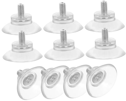 GLEAVI 10stücke Saugnapf Mit Gewinde Und Haken Transparenter Saughalter Aus Pvc Für Glas Glastüren Spiegel Und Sonnenschutz Leicht Zu Montieren Und Stabil Haltend
