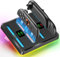Base Carga para 2025 Nintendo Switch 2 Joy-con, Estación para Nintendo Carga R¡pida de 2,5H para 4 Nintendo Joy-con 2 con 9 Luces RGB, Accesorios Switch 2