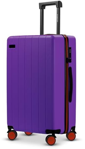 ETERNITIVE - Joy Valise Grande Taille | Valise Voyage en ABS | Taille: 75,5 x 49 x 30 cm | Serrure TSA | 4 Roulette 360° | Légère 99L | Grande | Violet
