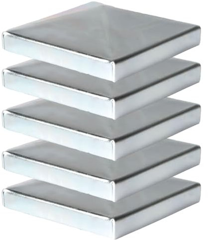 ATTAS Pfostenkappen 12x12 cm (5 Stück) – Verzinkt – Abdeckkappen aus Metall für Holzpfosten & Metallpfosten – 120x120 mm Stahl Kappe in Pyramidenform – Zaunpfosten Schutzkappe