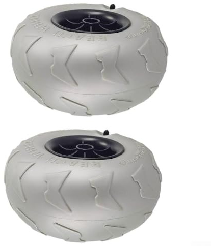 2er-Pack Strandballon-Räder Sandreifen 205X115mm für Kajak-Trolley-Ersatzräder, breite Lauffläche, PVC-Material, aufblasbare Reifen für Strand- und Campingtransport