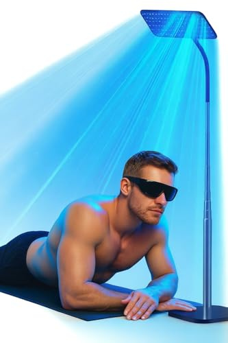 Jitesy Gesicht solarium für zuhause,50W Bräunungslampe Mit Versenkbarem Sockel,225PCS 460NM+490NM Blaulichttherapie Perlen,Gesichtsbräuner für den Heimgebrauch,Verschenken Self Tanning Drops*2