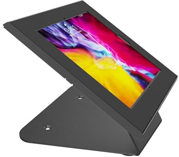 KIMEX Universal-Halterung für Tablet, Wand- oder Tischhalterung für Apple iPad und Samsung Galaxy Tab 10,9-11 Zoll, mit Diebstahlsicherung, Schwarz