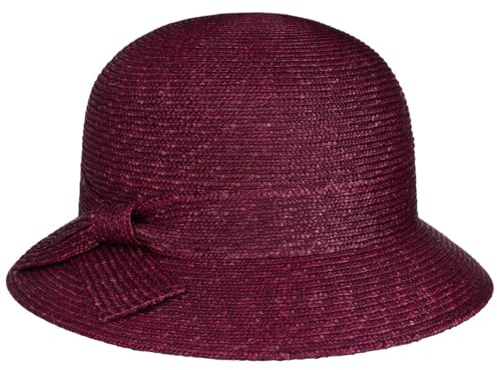Seeberger Fiora Strohhut Damenhut Glockenhut Sonnenhut Strohglocke Damen - Frühling-Sommer Sommer - One Size Bordeaux