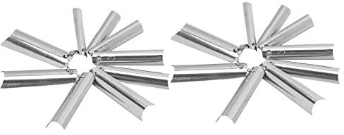 Generic French Manicure 18Pcs 9 Sizes Tips Cutter For Creating Beautiful Smile Lines On Nails, Steel Material, NO.0-NO.8, For Professional Salon/Home Use