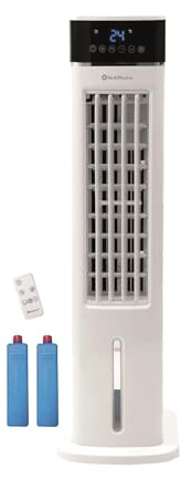 Rediffusion TurboChill 32 Digital Tower Air Cooler – 3-in-1 Fan, Evaporative & Ice-Boost Cooling, Slim Tower, 3 Speeds, 85° Oscillation, 12H Timer, Remote & Touch Control, Matte White – REDAC02WT