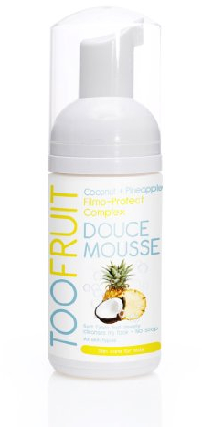 TOOFRUIT Reinigungsschaum Ananas-Kokosnuss für Kinder, 100 ml, Sanfte Bio-Seife, Duschgel mit Kokos Ananas Duft, Hautfreundlich, Dermatologisch getestet, Frei von aggressiven Inhaltsstoffen