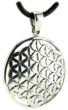 Budawi® - Blume des Lebens Anhänger Kettenanhänger 925er Silberanhänger, Lebensblume