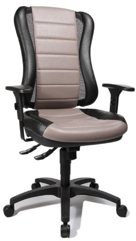 Topstar HE30PS103 Bürostuhl Head Point RS inklusive Armlehnen, zweifarbige Polsterung grau / schwarz