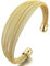 COOLSTEELANDBEYOND Multi-Strang Edelstahl Elastische Damen Armband Verstellbare Armreif Gold Farbe