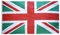 Flaggenfritze Fahne/Flagge Großbritannien Union Jack grün-rot + gratis Sticker