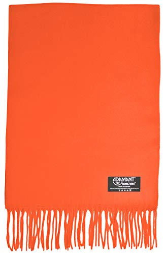 Schal Herren/Damen=Unisex 100% Climaxsoft (weich wie Kaschmir) STANDARD-MAß 30x180cm - MADE IN GERMANY (Orange)