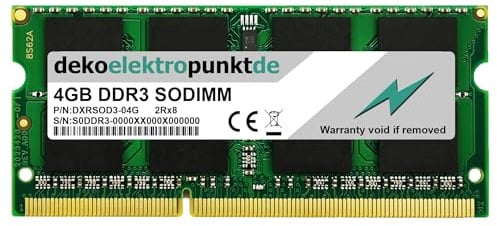 4Go Mémoire RAM Convient pour Toshiba Satellite Pro C660-109 | dekoelektropunktde Mémoire vive, DDR3 SODIMM PC3, Pièce compatible
