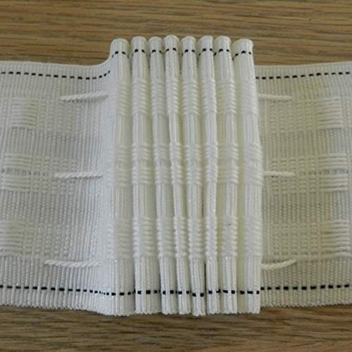 75mm (3) Pencil Pleat Curtain Tape + Curtain Hooks + Sewing Pattern (10mtrs)