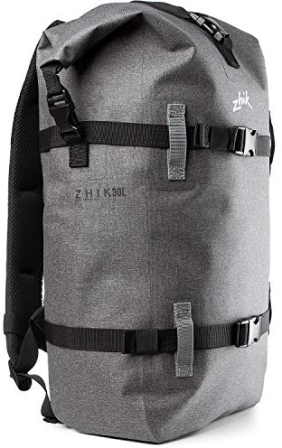 Zhik 30L 30 Liter Kapazität Dry Bag - Rucksack - Rucksack - Tasche - Grau - Wasserdicht Spritzwasser - Kompressionsriemen zu reduzieren