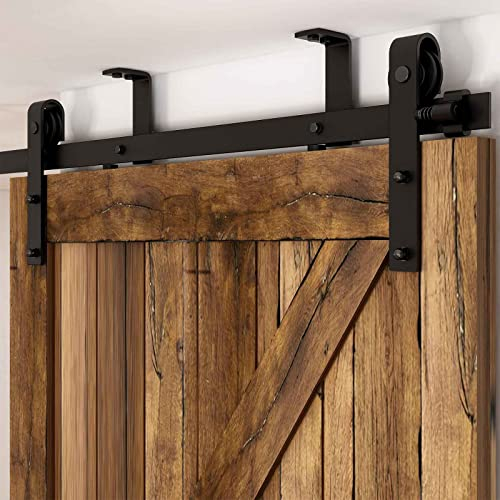 6FT/1.83M Soporte de montaje en techo Herraje para Puerta Corredera Kit de Accesorios para Puertas Correderas