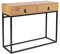 HOME DECO FACTORY HD6623 Abbott Schreibtisch, Holz und Metall, Konsole, Möbel, für Eingangsbereich, Natur, Schwarz, 100 x 35 x 80,5 cm