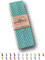 Sandras-Bastelladen Schrägband/Einfassband Baumwolle gefalzt 3m x 20mm - Punkte Muster 1020-Mint-Weiß