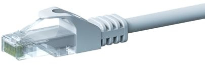 Danicom CAT5e Netzwerkkabel - U/UTP - 10 meter - Weiß - 100% Kupfer, POE, Ethernet, LAN, Patchkabel, Datenkabel, RJ45 - für Serverschränke, Switches, Router, Modems!